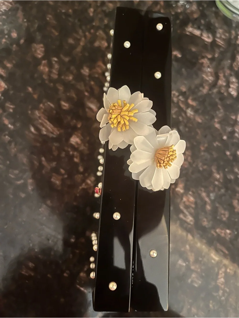 Charlotte Olympia Black pearl studded clutch acrylic new with tag price 1245$